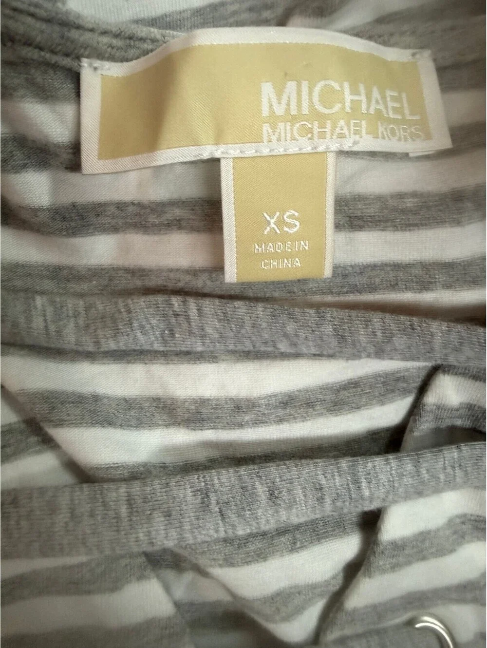 Michael Kors XS Striped Long Sleeve Dress